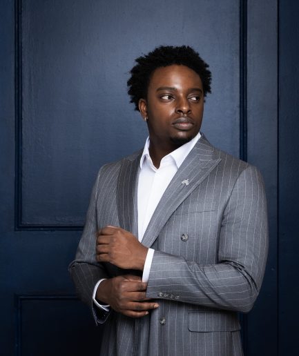 The Businessman – Grey Pencil Stripe Suit