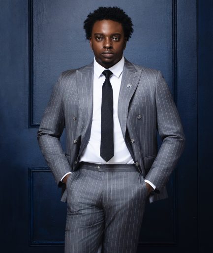 The Businessman – Grey Pencil Stripe Suit