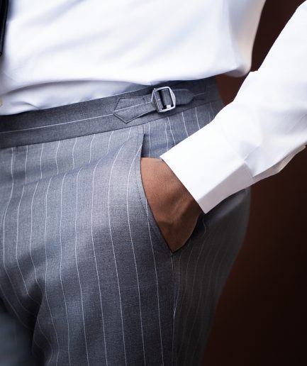 The Businessman – Grey Pencil Stripe Suit