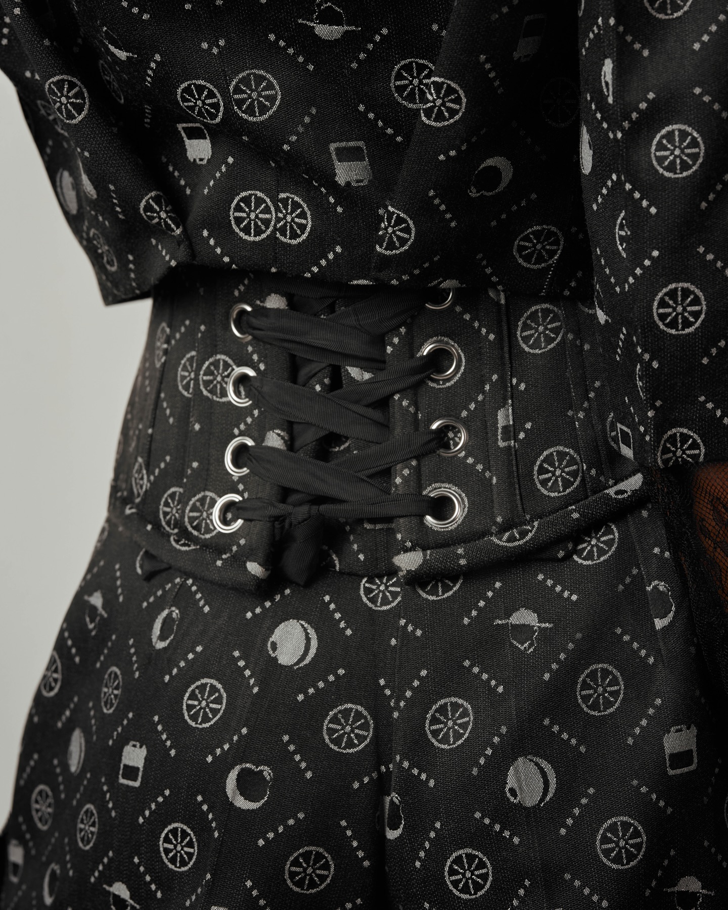 Buy Monochrome Crop Jacket Set and Corset | Deji&Kola