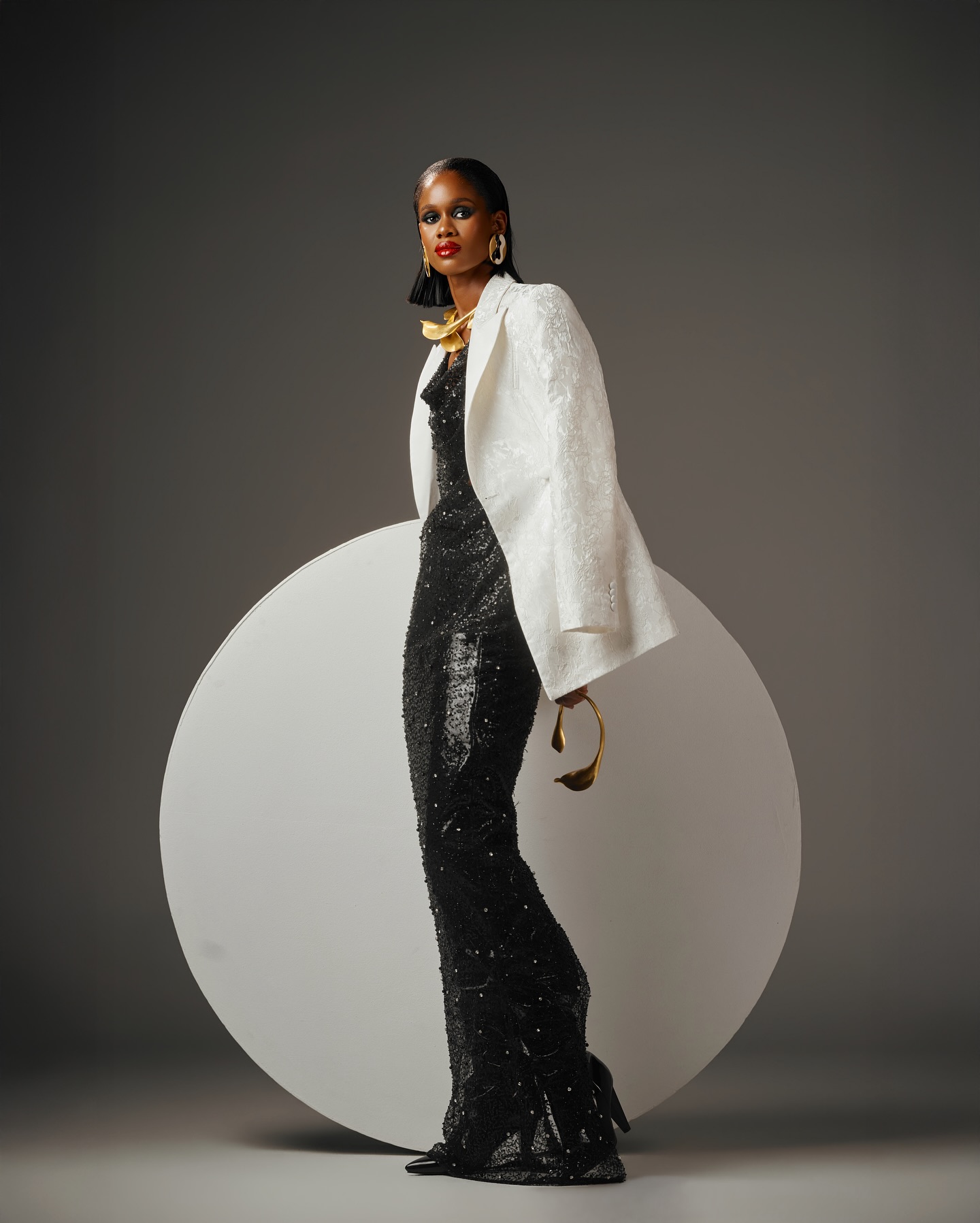 Buy an Ivory Floral Women’s Double-Breasted Blazer | Deji&Kola