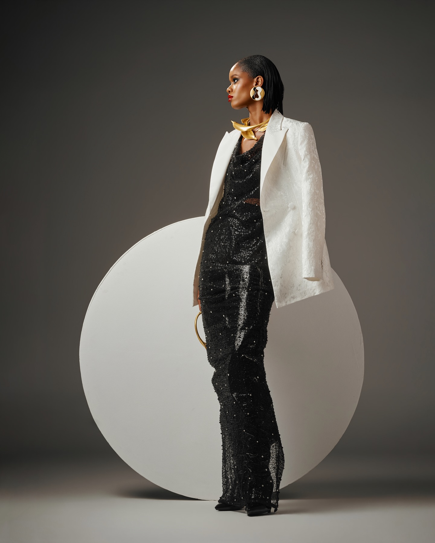 Buy an Ivory Floral Women’s Double-Breasted Blazer | Deji&Kola