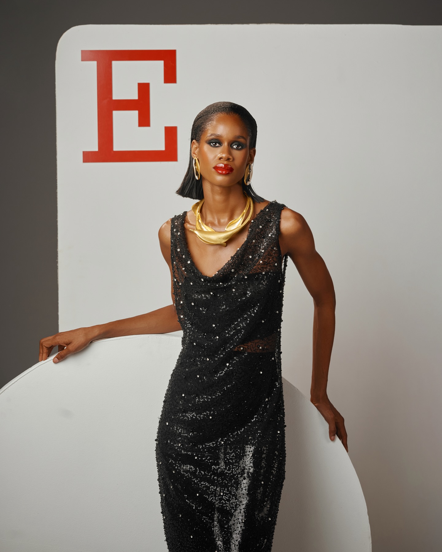 Buy Black Beaded Dress, A-Line Dress Women | Deji&Kola
