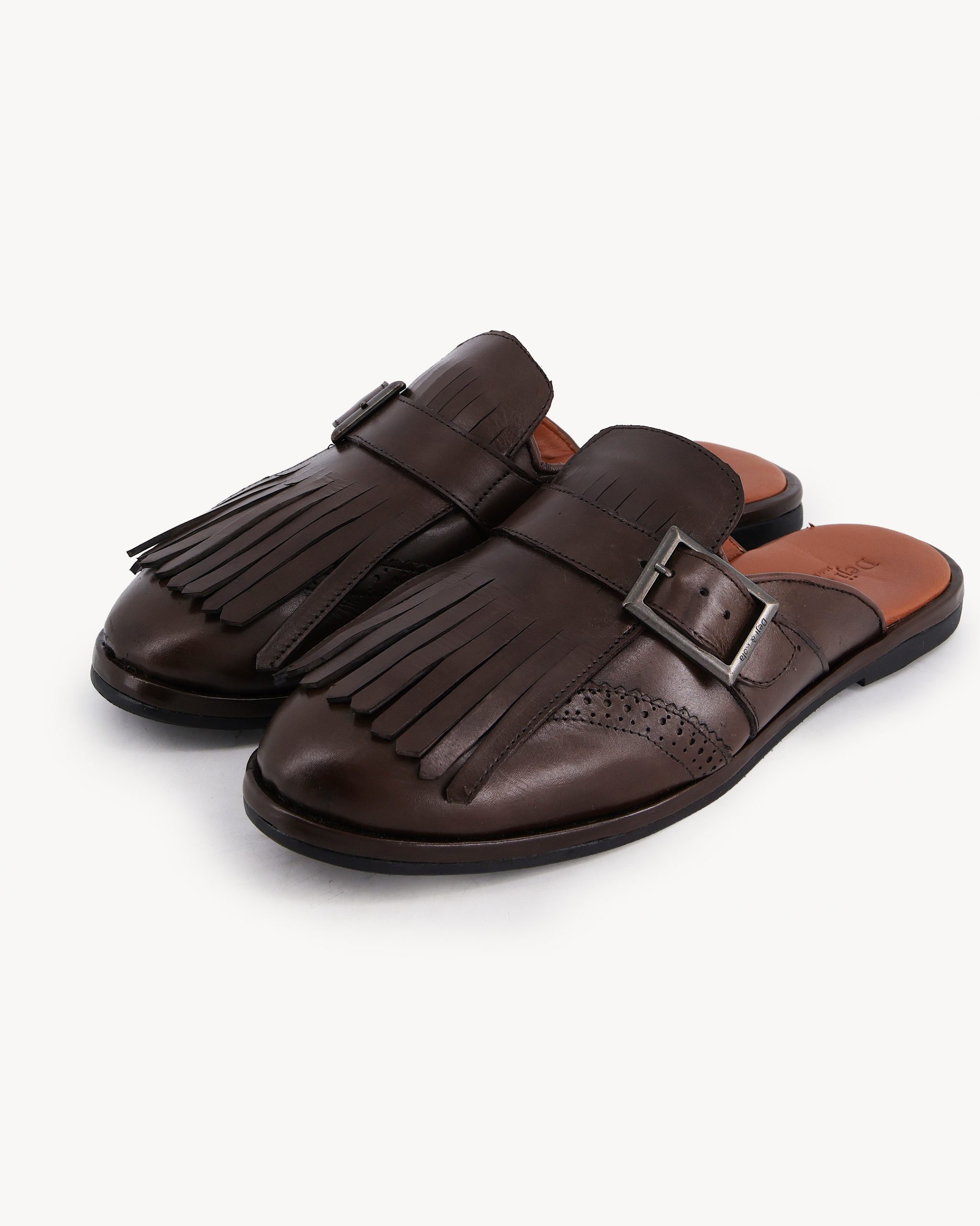 Shop Dark Brown Fringe Leather for Men| Deji & Kola