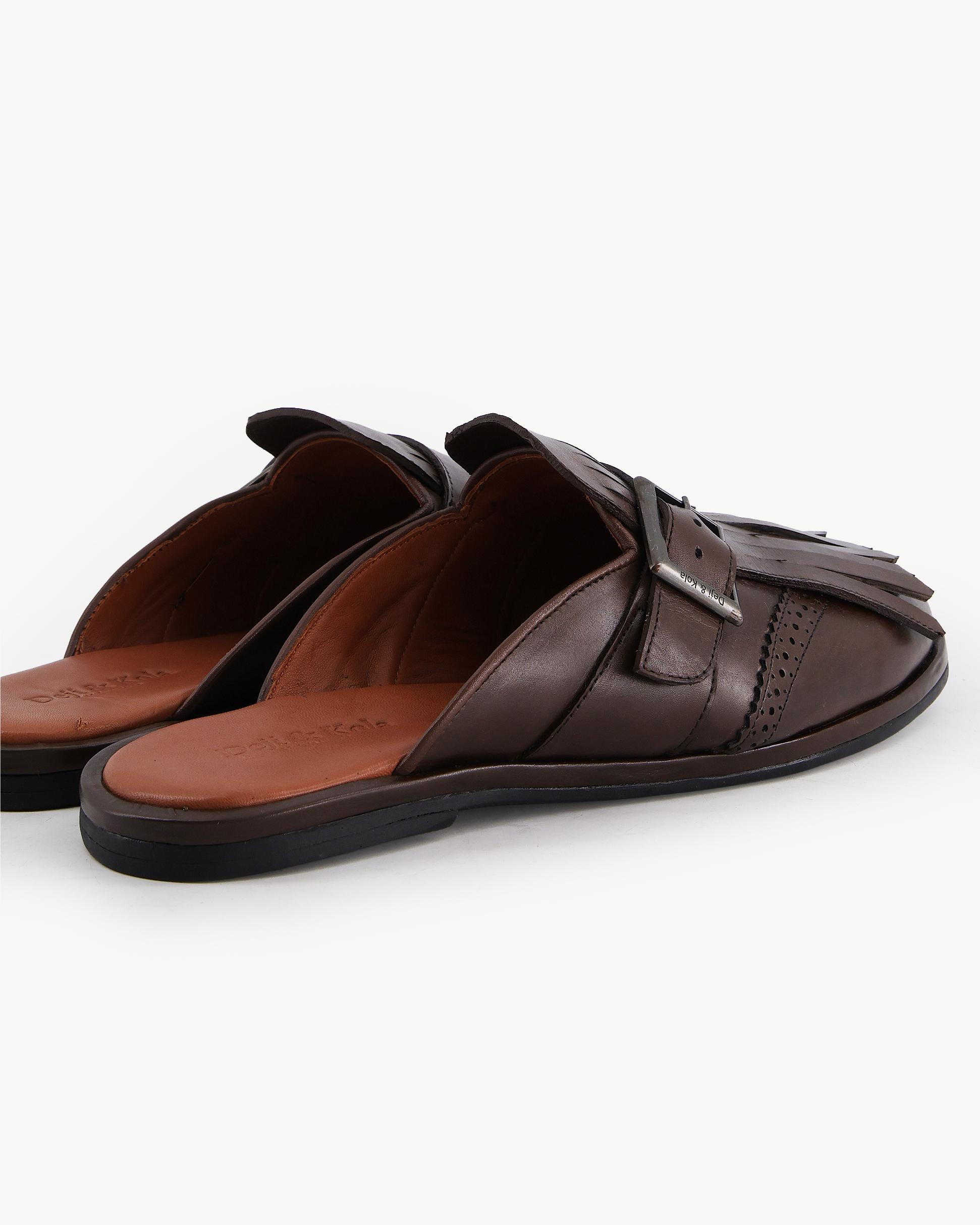 Shop Dark Brown Fringe Leather for Men| Deji & Kola