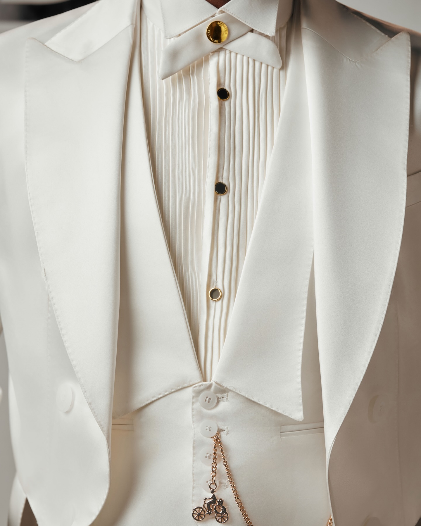 Shop Ivory Suit Silk Tail Suit For Men - Ratio 50:60:90 | Deji & Kola