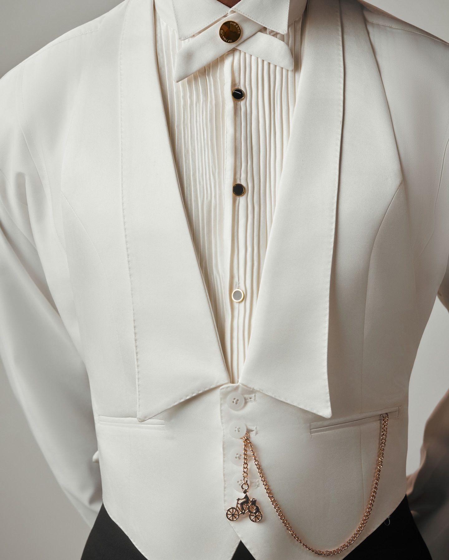 Shop Ivory Suit Silk Tail Suit For Men - Ratio 50:60:90 | Deji & Kola