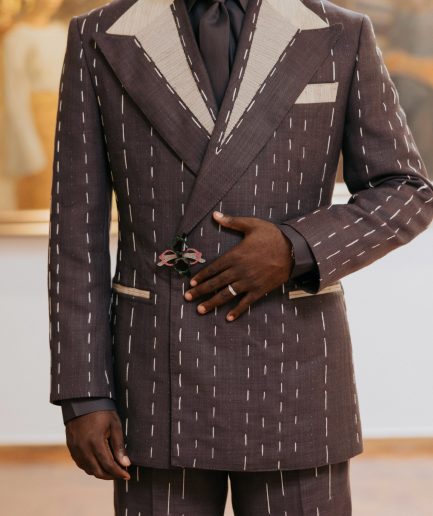 An Irish grey full canvas suit