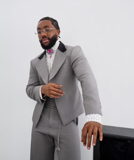 The "Sophisticated Drama" – Monochrome Grey Suit