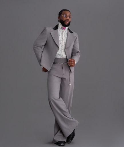 The "Sophisticated Drama" – Monochrome Grey Suit