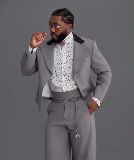 The "Sophisticated Drama" – Monochrome Grey Suit