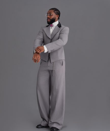 The "Sophisticated Drama" – Monochrome Grey Suit
