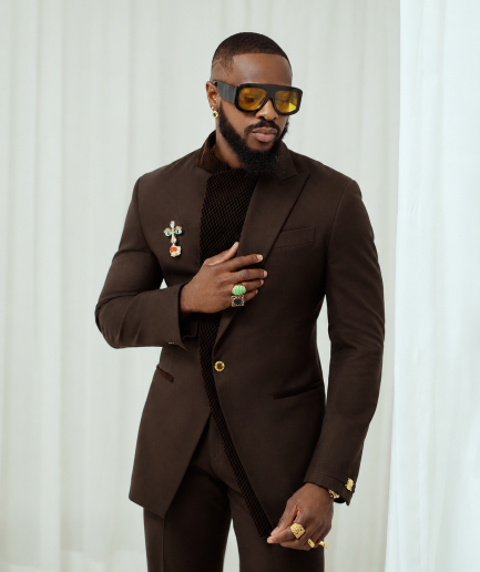 The "Dark Brown Command" – Multi-Layer Patterned Suit