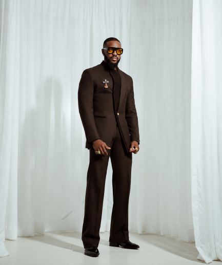 The "Dark Brown Command" – Multi-Layer Patterned Suit