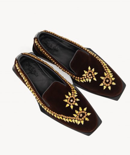 DKLF 36 – Brown Embellished Loafer
