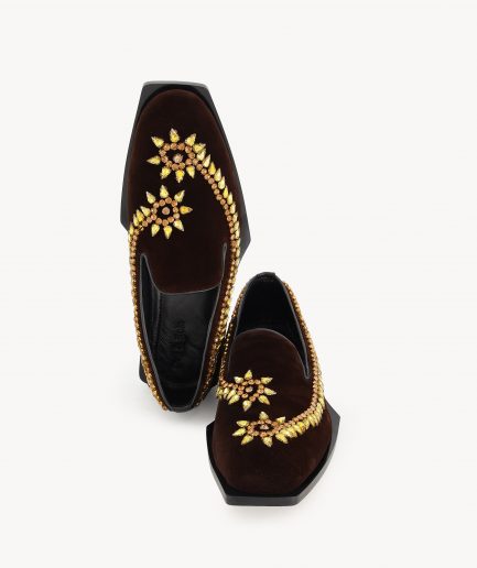 DKLF 36 – Brown Embellished Loafer