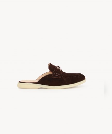 A Dark Brown Suede Loafer