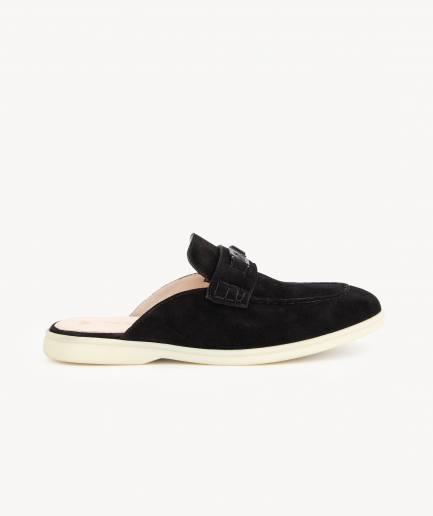 Nero Dayboat 1 - Suede Loafer Mule