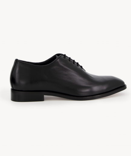 A sleek black Wholecut Oxford shoe