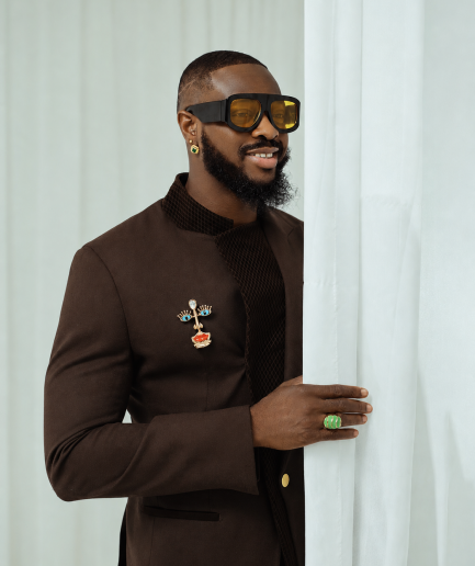 The "Dark Brown Command" – Multi-Layer Patterned Suit