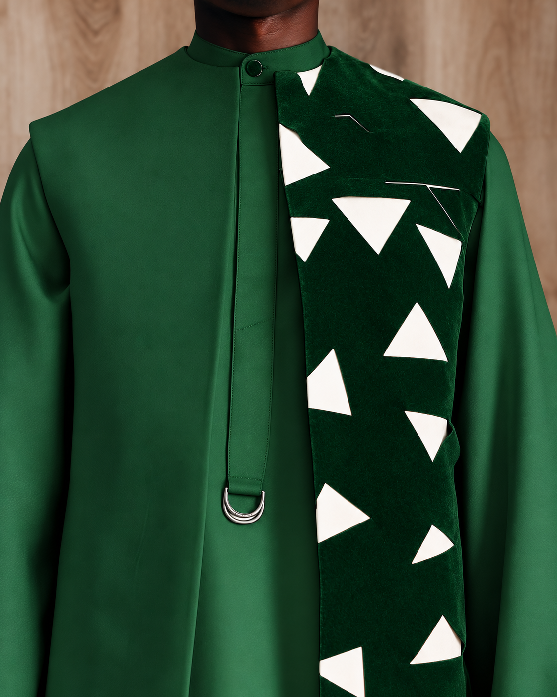 Shop Laser Cut Green Kimono - Deji & Kola Green Kimono