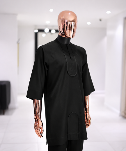 Black Alkebulan embroidery Agbada