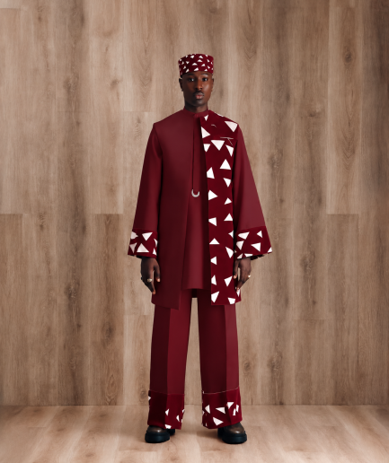 Burgundy Kimono