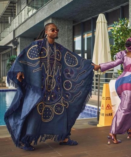 A Purple Agbada.