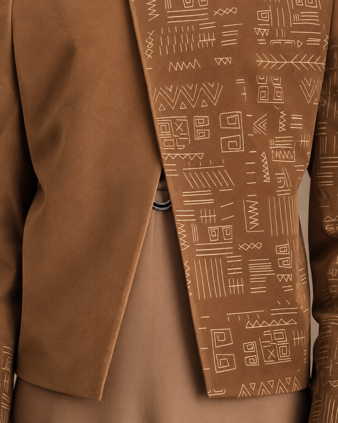 Shop Light Brown velvet jacket with kaftan - Deji & Kola A Light Brown velvet jacket with kaftan