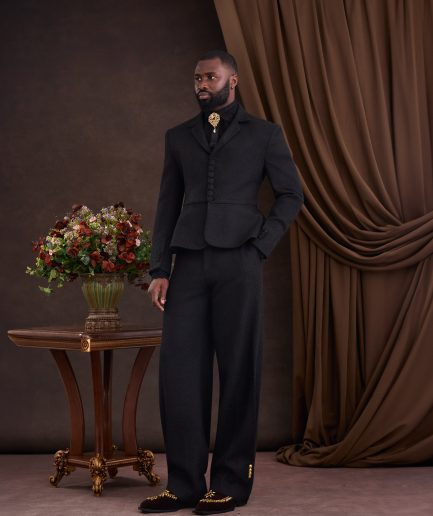 Charcoal Black Tweed Suit